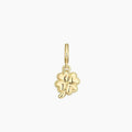 14K Gold Four Leaf Clover Diamond Charm
