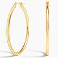 14K Gold Polished Large Hoop Earrings