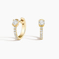 14K Gold Small Pavé Diamond Huggie Earrings