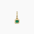 Rectangular Emerald Pendant in 14K Yellow Gold
